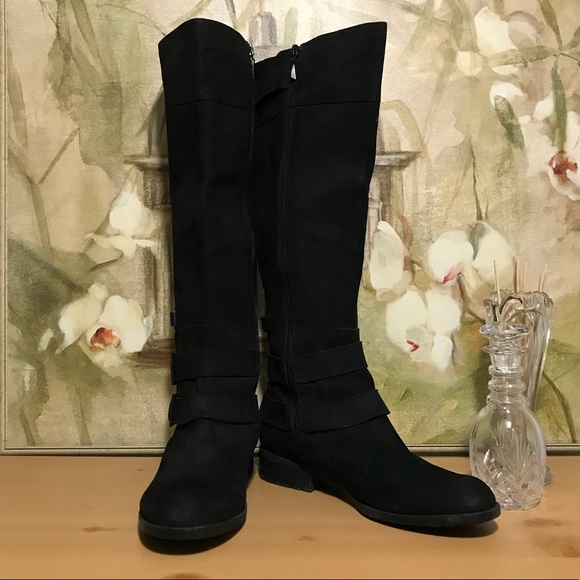 RACHEL Rachel Roy Tall Black Leather Boot - Picture 3 of 7